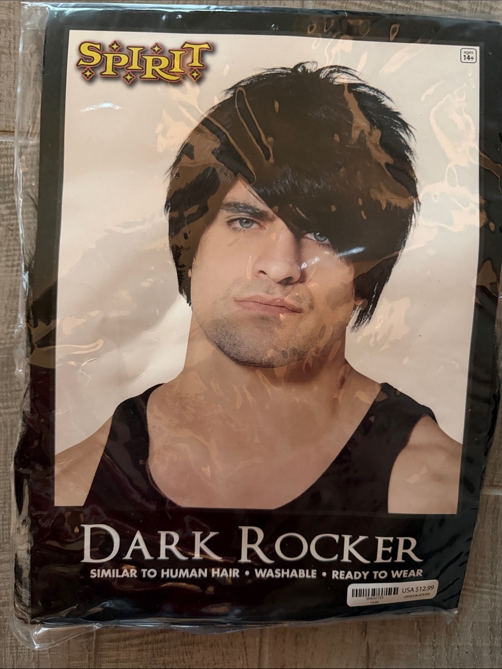 NIB Spirit Black Dark Rocker Short Wig